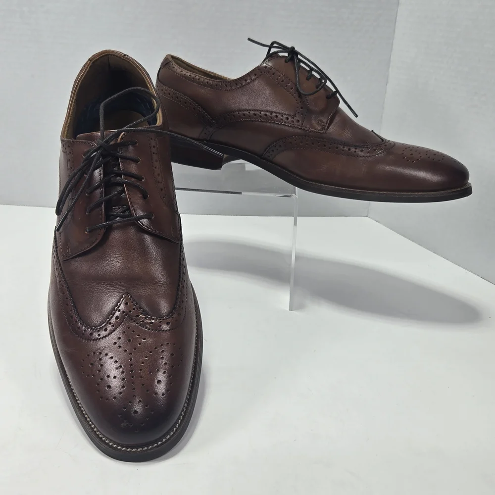 Florsheim Rucci Cognac Brown Wingtip Oxford Men's Dress Shoes Size 11 M